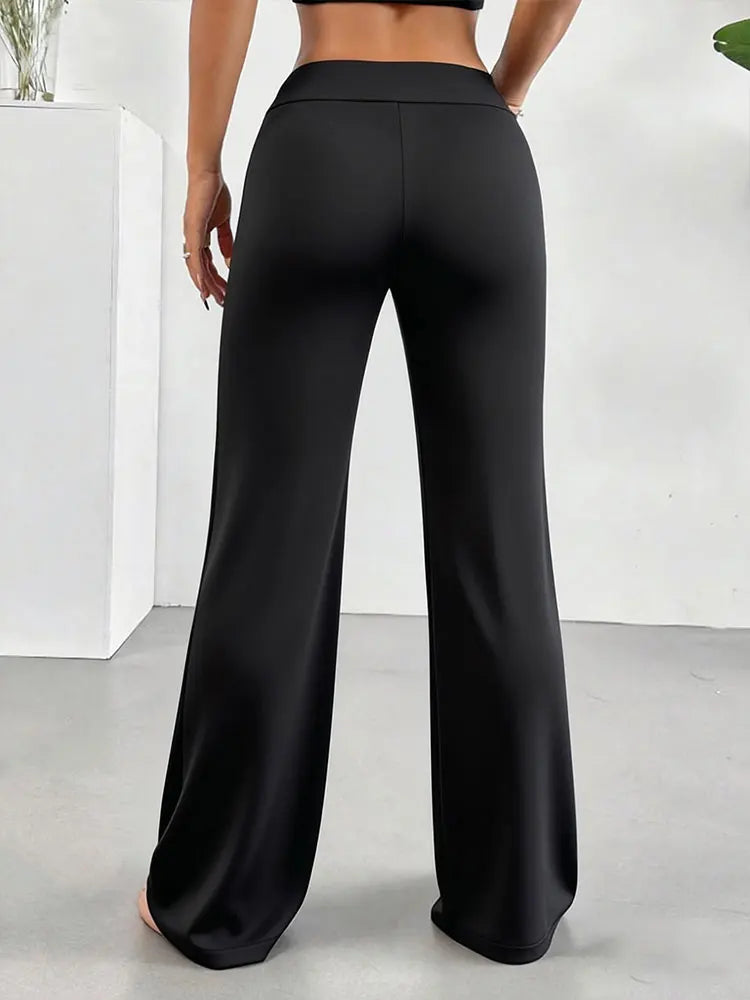 Casual Straight Leg Leggings Trousers